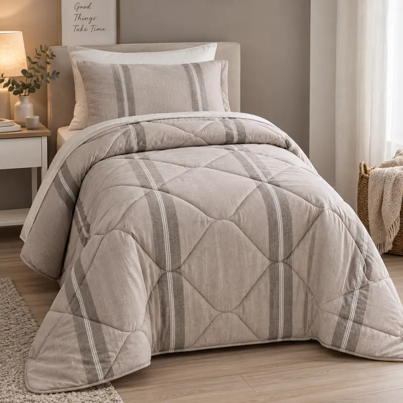 Trapunta in Cotone Orwell Beige Singolo