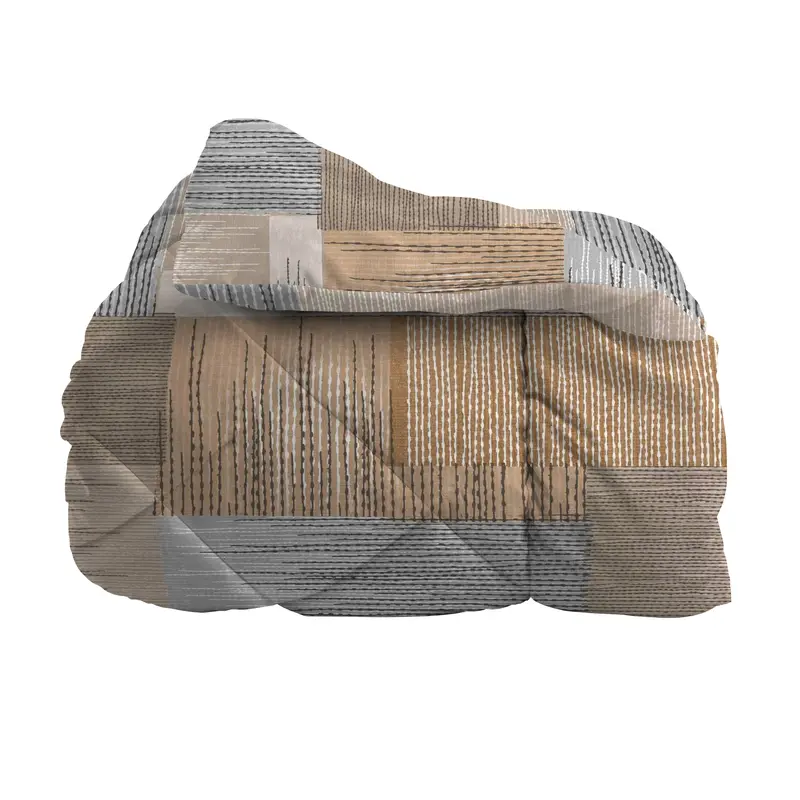 Trapunta Invernale Matrimoniale in Cotone Gerard Grigio/Beige