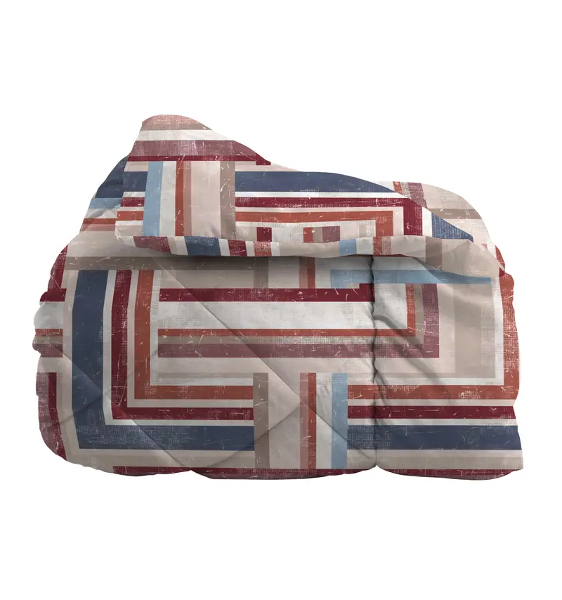 Trapunta Invernale Matrimoniale Maverick Blu/Burgundy