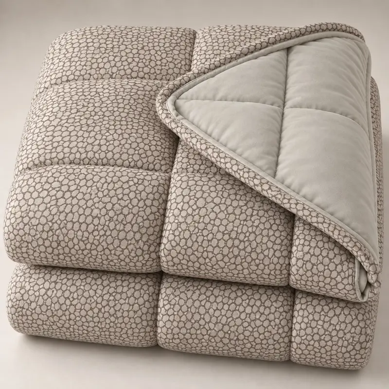 Trapunta Piumone Matrimoniale in Raso Jacquard 260x270 cm 300 g/m² Vari colori