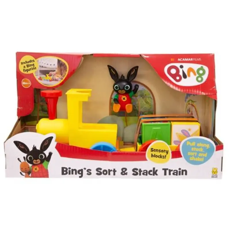 Trenino Bing con Cubi Numerati Carrozza Removibile Gioco Educativo Bambini 18 Mesi