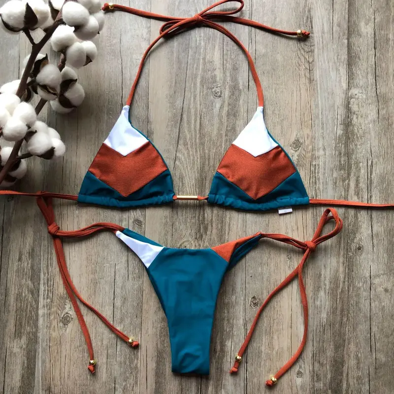 Triangle Tie Side Bikini Swimsuit