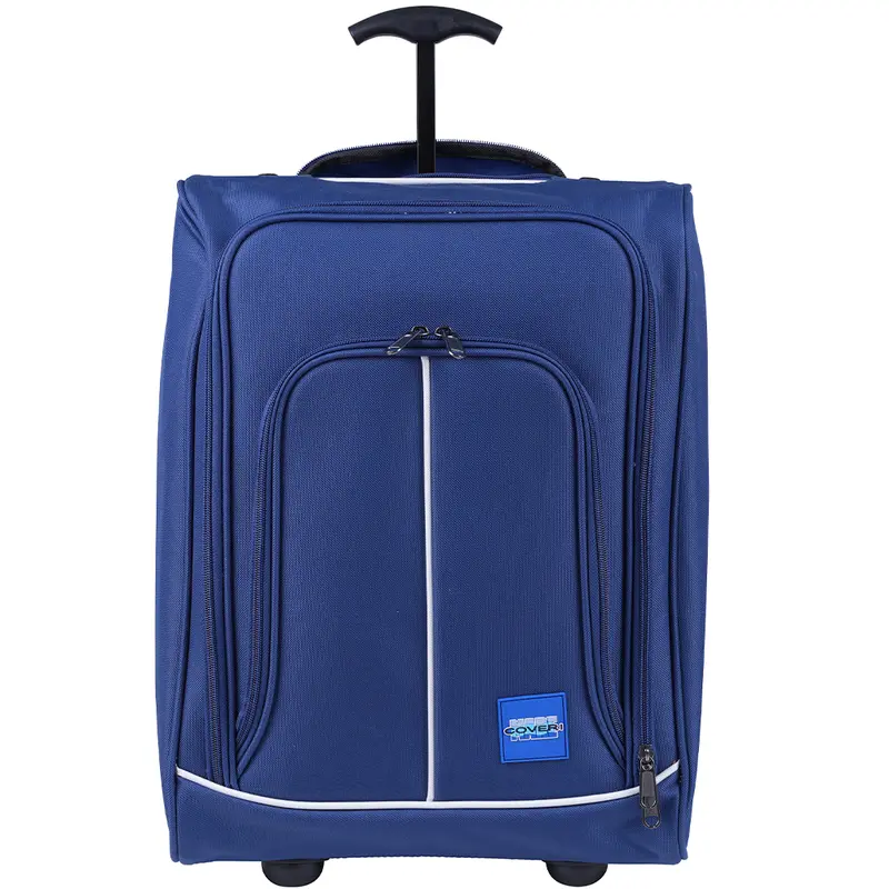 Trolley Frigo da Viaggio Morbido con Ruote e Isolamento Termico 35x20H50 cm Blu