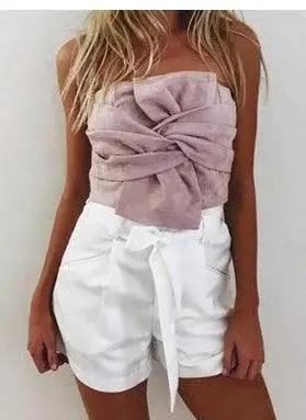 Twist Ribbon Tops Tube Top