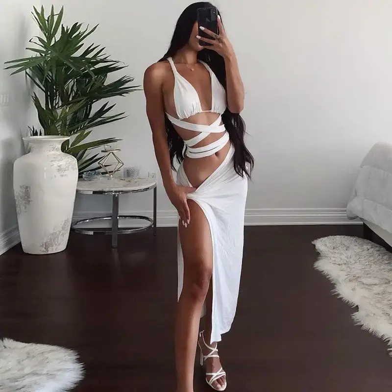Two-piece Suit With Lace-up Multi-wear French Skirt And Dress