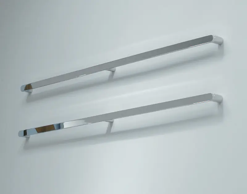 two Portasciugamani Cm 180 Cromo