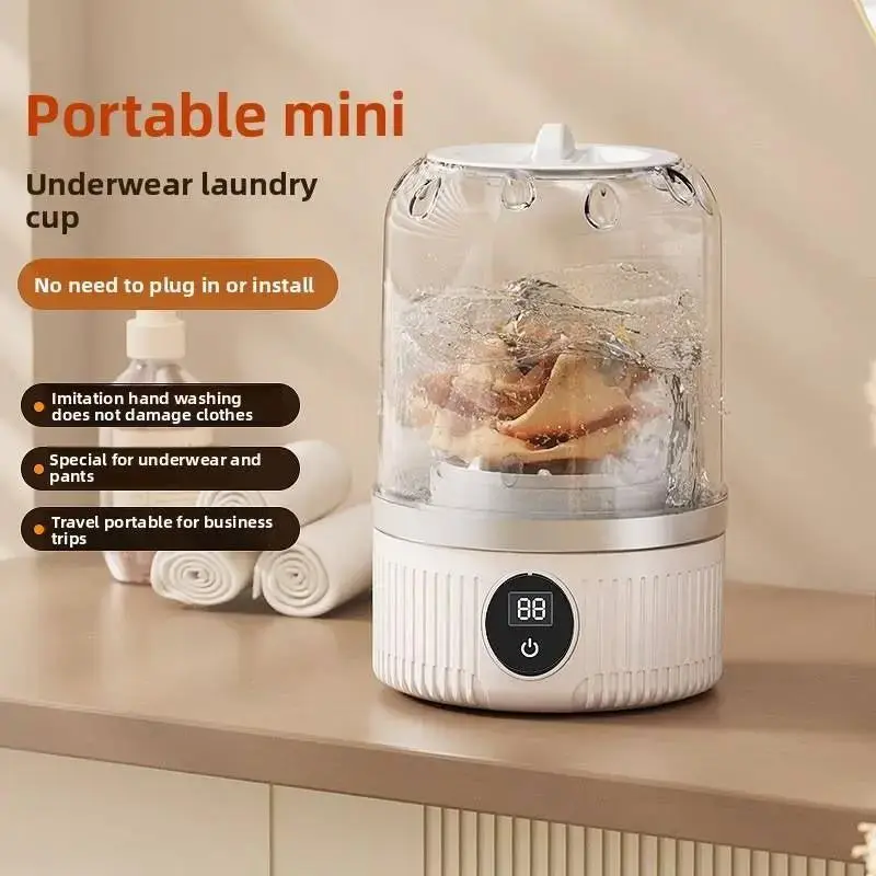 Underwear Washer, Portable Mini Washing Machine, Upgraded Mini Washings Machines, Rechargeable Cordless Washing-Machine, Laundry Cup For Bra, Underwear, Socks.