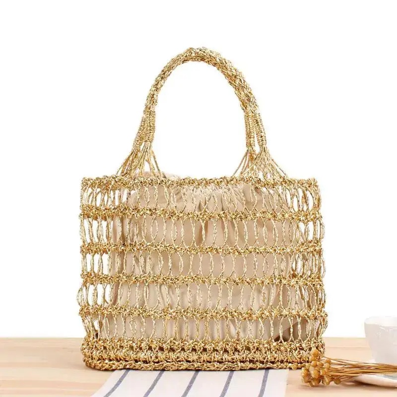 Vacation Beach Portable Straw Bag