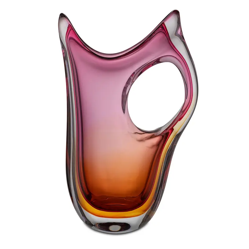 Vaso Cristallo Rosa Pink Lalira Rituali Domestici – Decorativo 19x8x32 cm