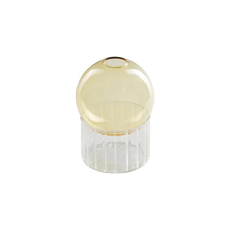 Vaso Giallo Basso Allacorte RitualiDomestici - Vetro Borosilicato