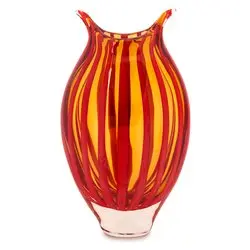 Vaso in Cristallo Rosso Ambra | Cat Fade 16,5x29,5 cm