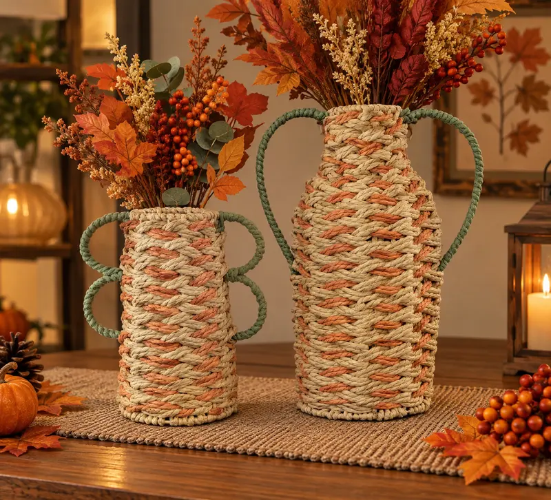 Vaso Metallo e Carta Arancio - 2 Modelli