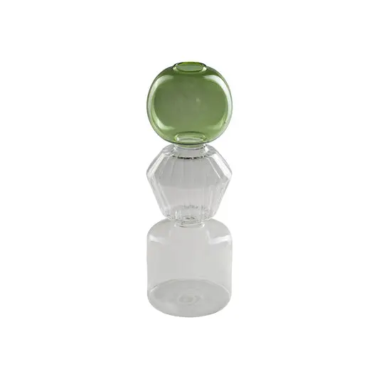Vaso Monofiore Versavice Verde L RitualiDomestici - Vetro Borosilicato
