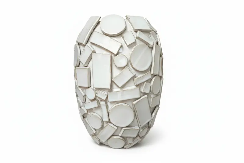 Vaso Scomposto Bianco 23x60 RitualiDomestici - Design Contemporaneo