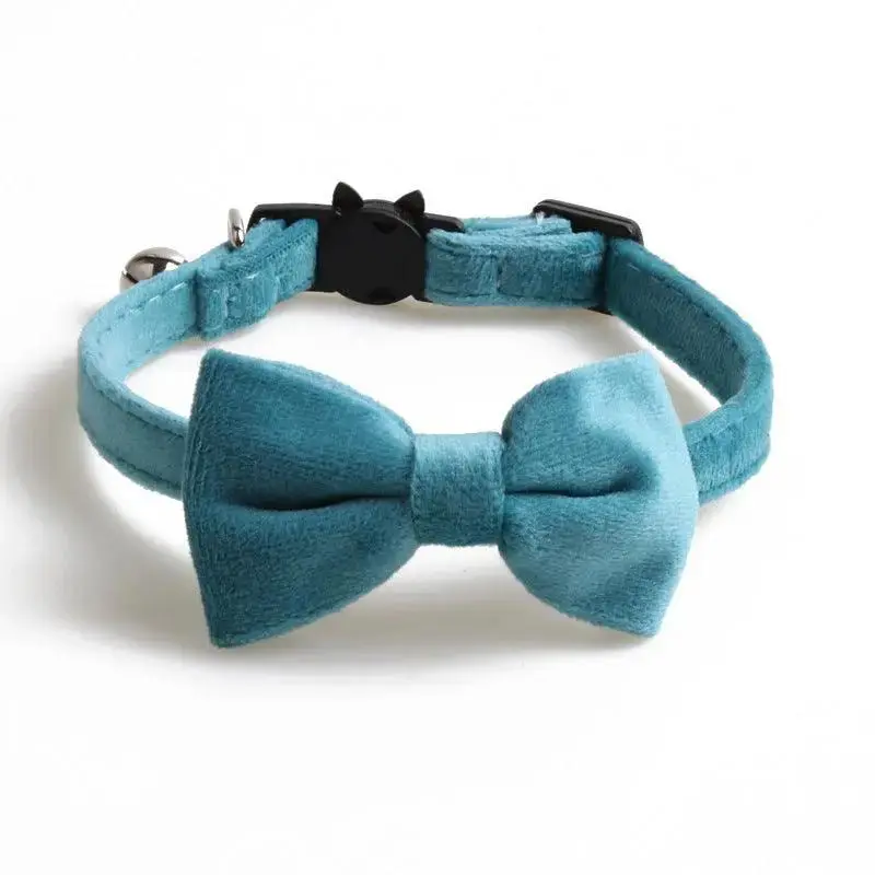Velvet Pet Collars Bowknot Dog Collars