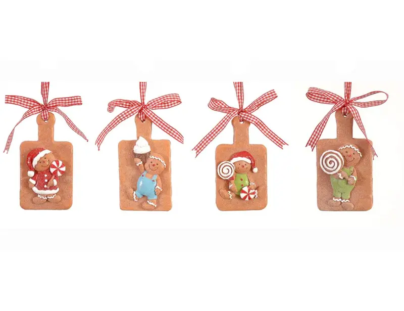 VETUR Biscotto di pan di zenzero decorazione natalizia per albero di natale 4 varianti 12,5cm