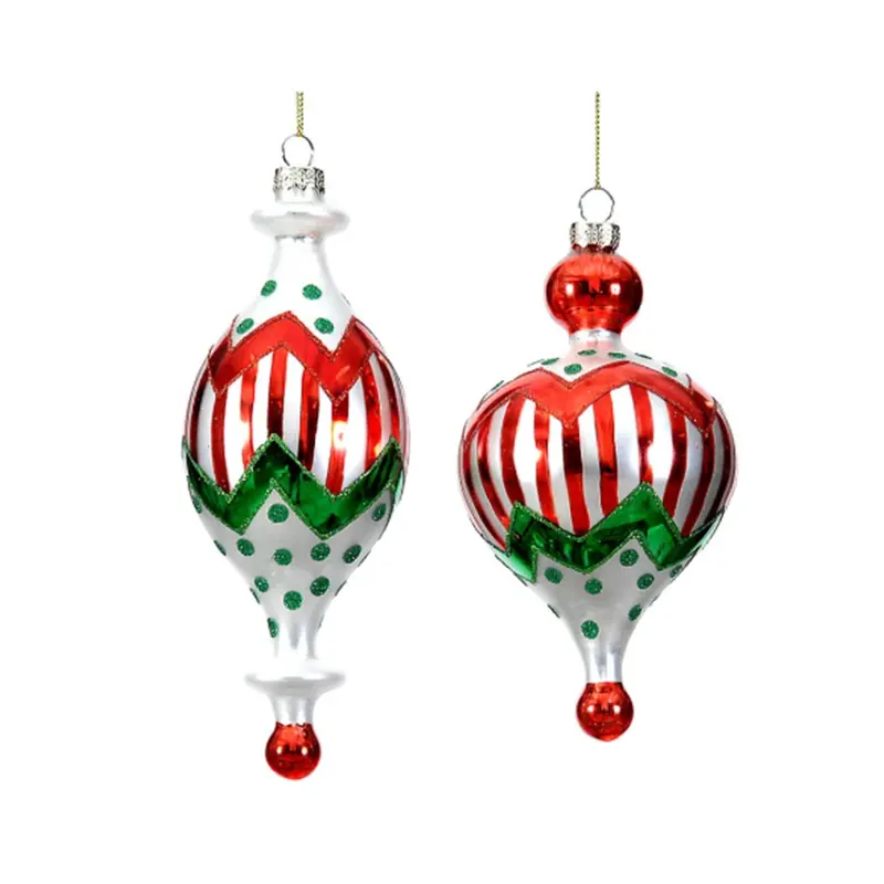 VETUR Sfera natalizia palla per albero di natale a goccia in vetro 2 varianti 20cm
