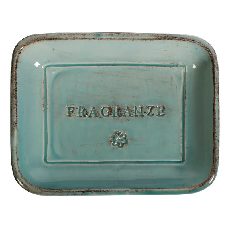 Virginia Casa Porta sapone in ceramica "Sorgente" 14x11 cm 2 varianti (1pz)