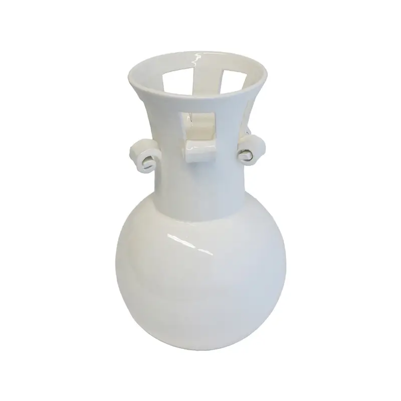 Virginia Casa Vaso in ceramica, "Intaglio" Made in Italy D18xH31 cm