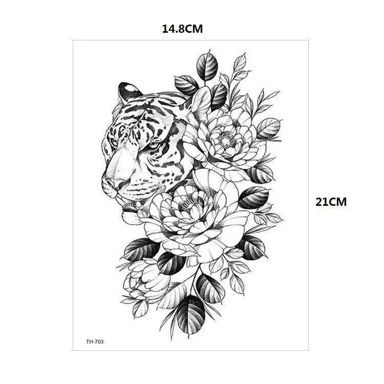 Waterproof Temporary Tattoo Sticker Old School Fox Spell Flash Tattoos Cat Eyes Skull Body Art Arm Fake Tatoo Women Men
