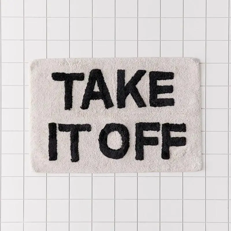 Weird Clean Series OfFun Bathroom Floor Mats, Absorbent Non-Slip Mats, Door Bathroom Carpets