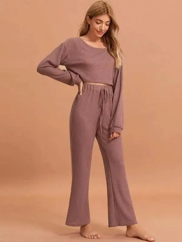Women Autumn And Winter New Home Wear Casual Wear Two-piece Suit