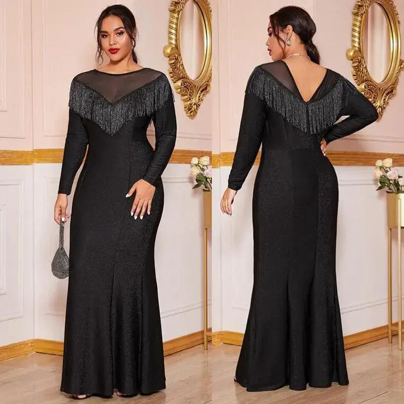 Women Plus Size Evening Party Prom Long Dress