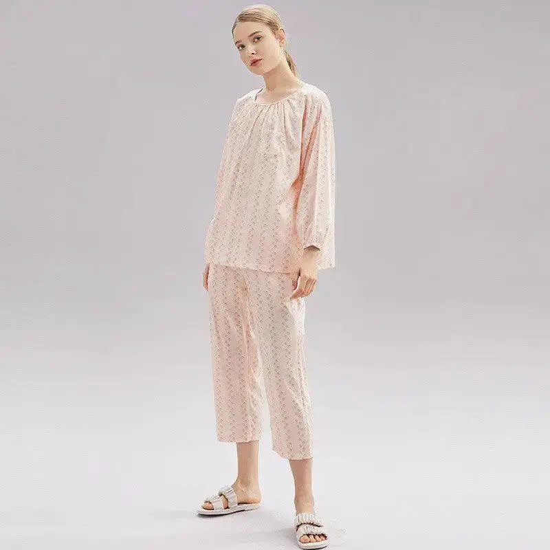 Women's Cotton Pajamas Spring Long-sleeved Homewear Thin New