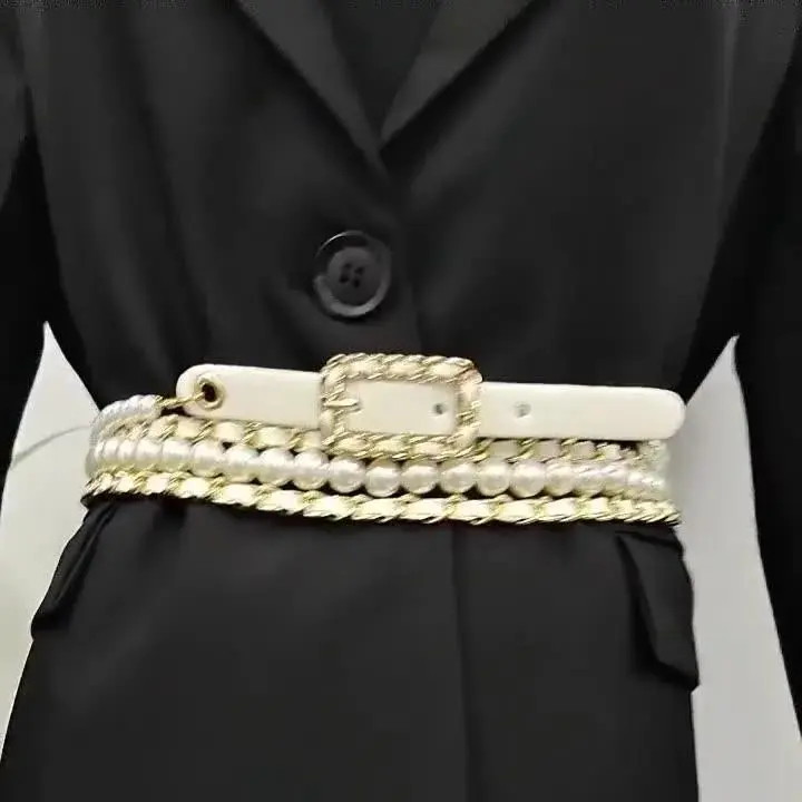 Women's Fashion Pearl Chain Waist Chain