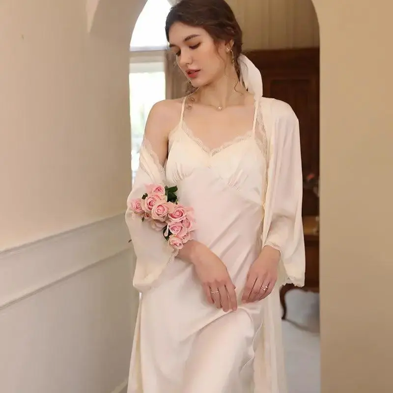 Women's Fashion Simple Halter Lace Loungewear Set