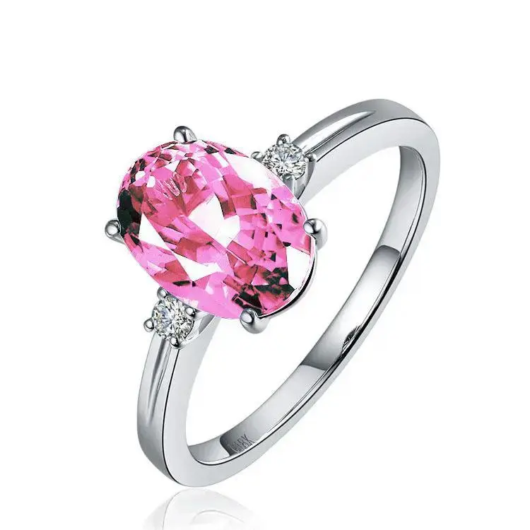 Women's Fashionable Elegant Emerald European And American Simple Oval Colored Gemstone Ring
