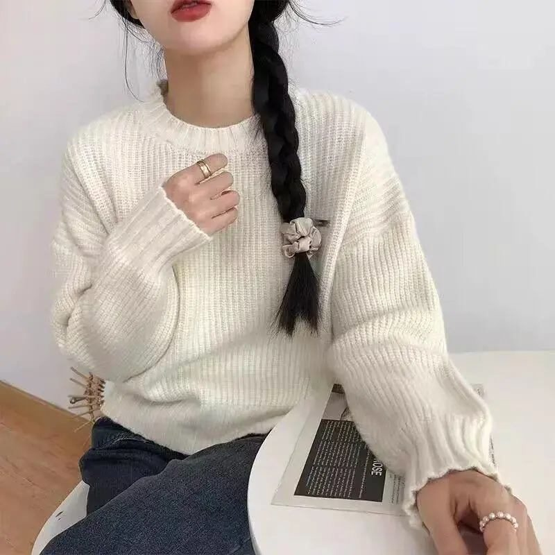 Women's Loose Outer Wear Thick Short Sweater Top