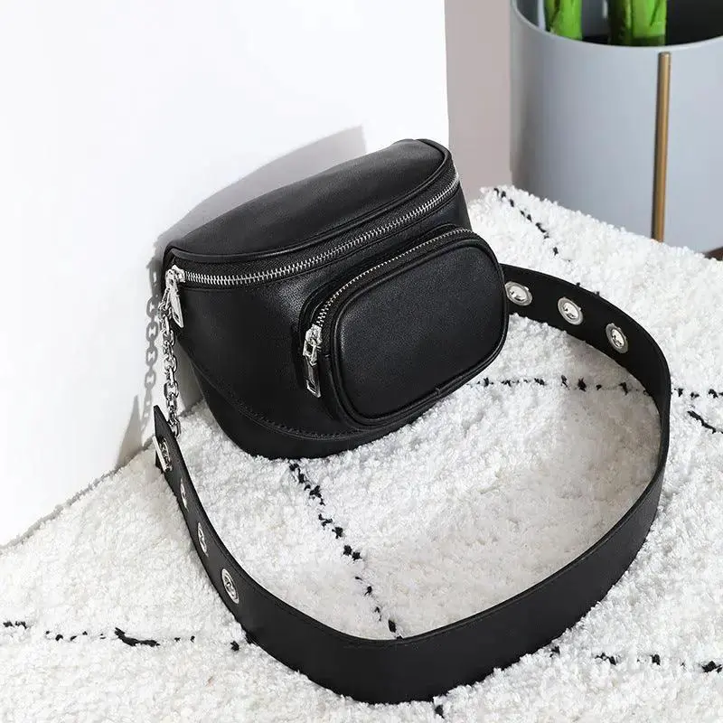 Women's Simple Leather Half Round Saddle Bag