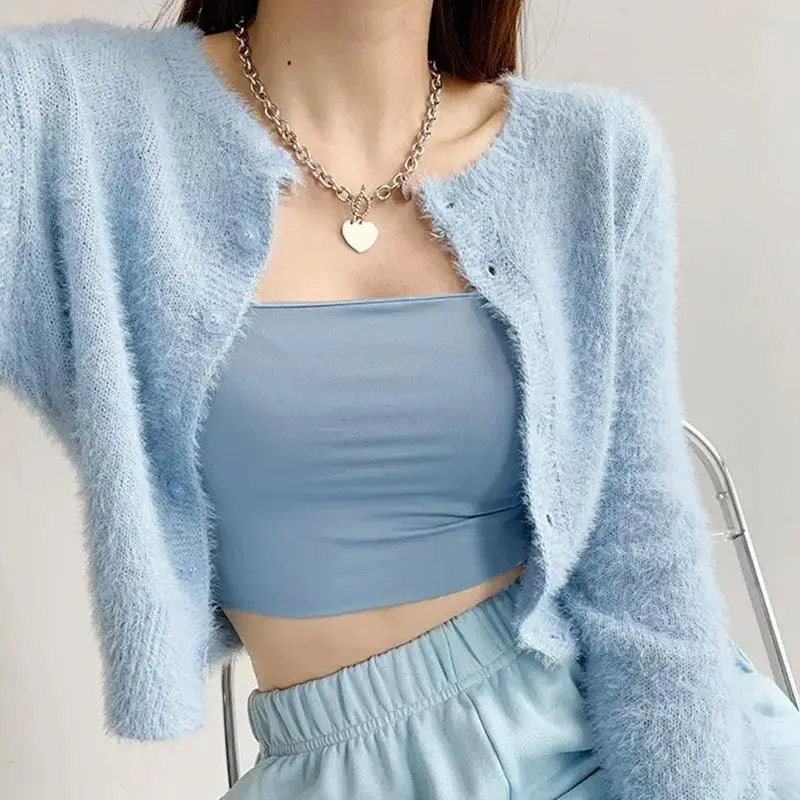 Women's Thickened Short Knitted Cardigan