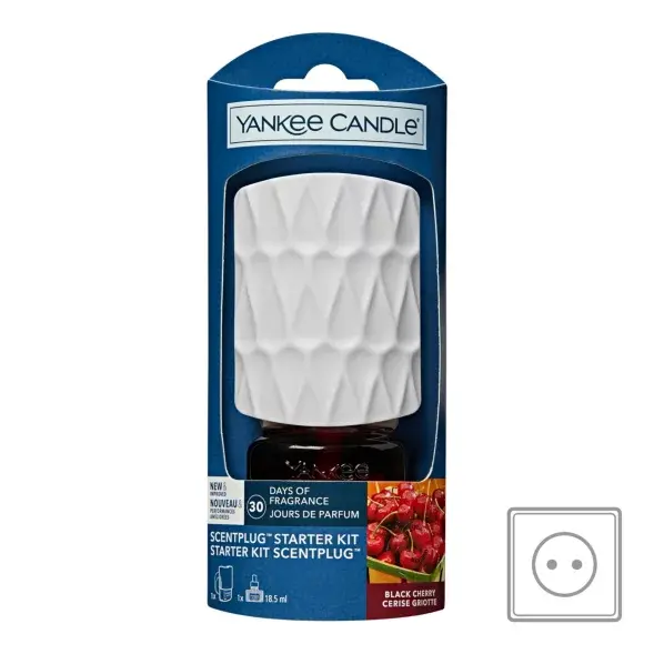 Yankee Candle Kit Base Diffusore Elettrico + Ricarica Black Cherry
