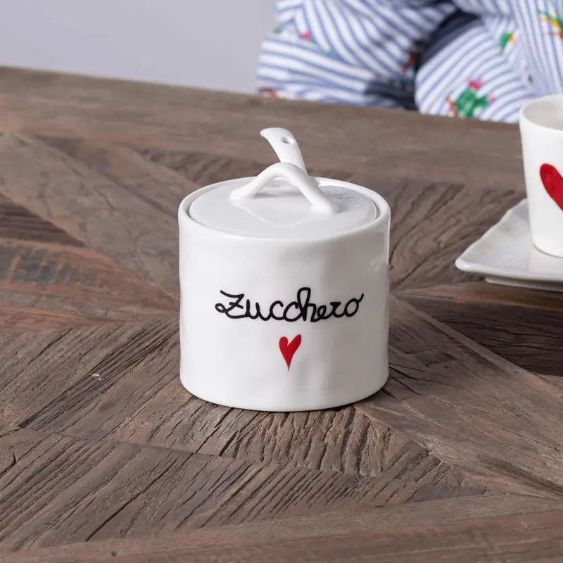 Zuccheriera in Gres "Zucchero Cuore"